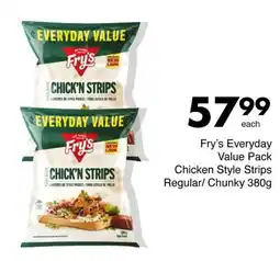 Save Fry's Everyday Value Pack Chicken Style Strips Regular/ Chunky offer