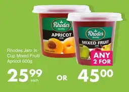 Save Rhodes Jam In Cup Mixed Fruit/ Apricot offer