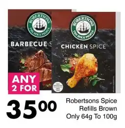 Save Robertsons Spice Refills Brown Only offer