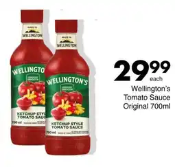Save Wellington's Tomato Sauce Original offer