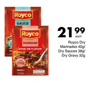 Save Royco Dry Marinades/ Dry Sauces/ Dry Gravy offer