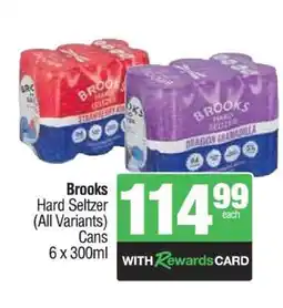 Spar Tops Brooks Hard Seltzer (All Variants) offer