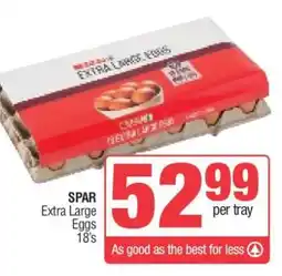 Spar SPAR Extra Large Eggs 18's offer