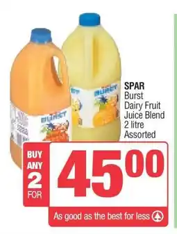 Spar SPAR Burst Dairy Fruit Juice Blend offer