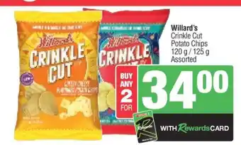 Spar Willard's Crinkle Cut Potato Chips offer