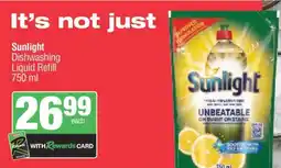 Spar SUNLIGHT Dishwashing Liquid Refill offer