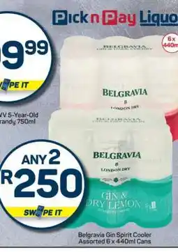 Pick n Pay Hypermarket Belgravia Gin Spirit Cooler offer
