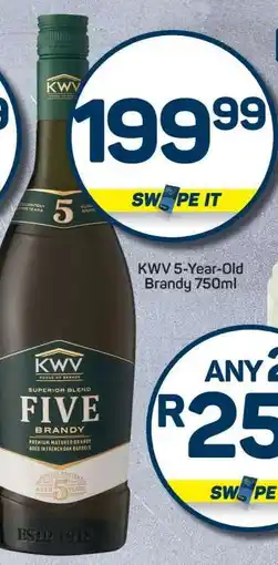 Pick n Pay Hypermarket KWV 5 Year Old Brandy offer