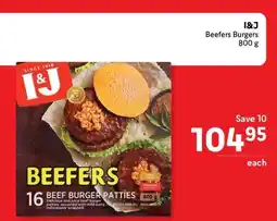 Makro I&J Beefers Burgers 800 g offer
