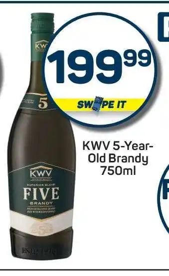 Pick n Pay KWV 5-Year-Old Brandy 750ml offer