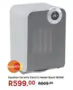 Leroy Merlin Equation Ceramic Electric Heater Black 1800W offer