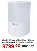 Leroy Merlin Alva 2.5L Capacity With 7 Colour LED Lights Air Ultrasonic Humidifier + Diffuser offer