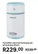 Leroy Merlin Home Quip USB White & Blue Humidifier Cool Mist 300ml offer