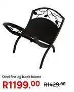 Leroy Merlin Steel Fire Log Black Tolono offer