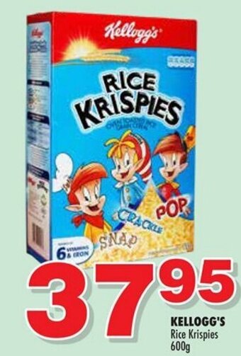 Choppies Kellogg's Rice Krispies 600g offer