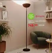 Leroy Merlin Inspire E27 x 2 Metal Matt Black Floor Lamp offer