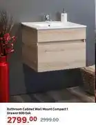 Leroy Merlin Bathroom Cabinet Wall Mount Compact 1 Drawer 600 Oak offer