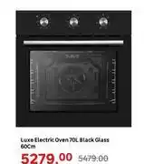 Leroy Merlin Luxe Electric Oven 70L Black Glass 60cm offer