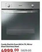 Leroy Merlin Candy Electric Oven 60cm 70L Mirror Glass Stainless Steel offer