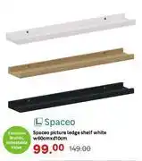 Leroy Merlin Spaceo Picture Ledge Shelf White W60cm x D10cm offer