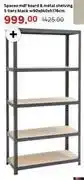 Leroy Merlin Spaceo Mdf Board & Metal Shelving (5 Tiers Black) W90 X D40 X H176cm offer