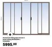 Leroy Merlin Aluminium Sliding Door (Bronze) W3000MM x H2100mm offer