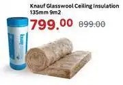 Leroy Merlin Knauf Glasswool Ceiling Insulation 135mm-9m2 offer
