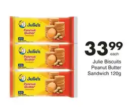 Save Julie Biscuits Peanut Butter Sandwich offer
