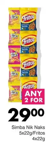 Save Simba Nik Naks/ Fritos offer