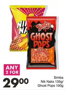 Save Simba Nik Naks/ Ghost Pops offer