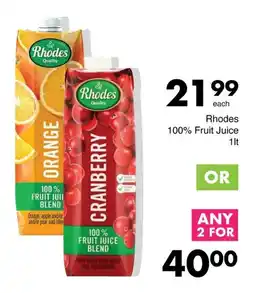 Save Rhodes 100% Fruit Juice offer
