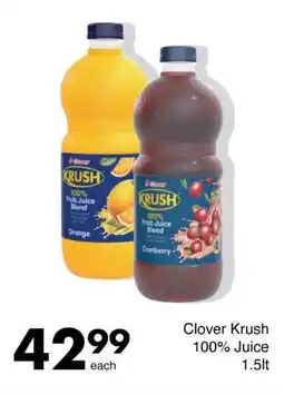 Save Clover Krush 100% Juice offer