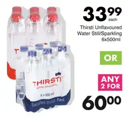 Save Thirsti Unflavoured Water Still/Sparkling offer