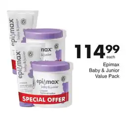Save Epimax Baby & Junior Value Pack offer