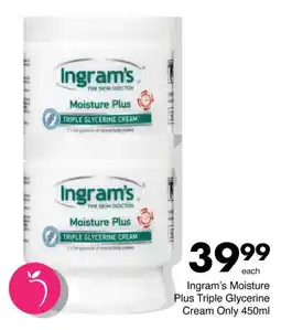 Save Ingram's Moisture Plus Triple Glycerine Cream Only offer