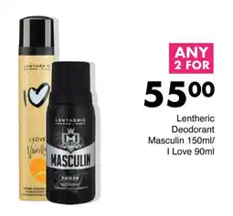 Save Lentheric Deodorant Masculin/ I Love offer
