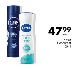Save Nivea Deodorant offer