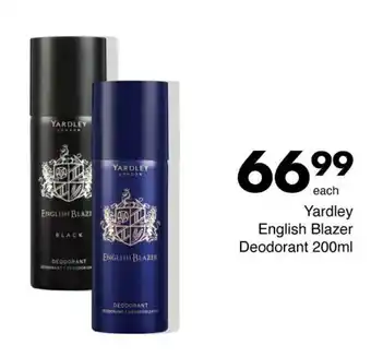 Save Yardley English Blazer Deodorant offer
