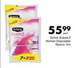 Save Schick Exacta 2 Women Disposable Razors offer