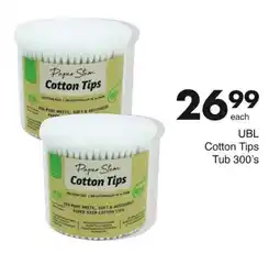 Save UBL Cotton Tips Tub offer