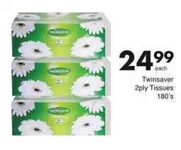 Save Twinsaver 2ply Tissues offer