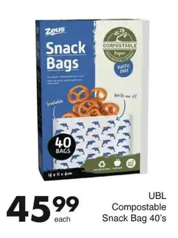 Save UBL Compostable Snack Bag offer