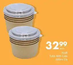 Save Kraft Tubs With Lids offer