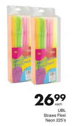 Save UBL Straws Flexi Neon offer
