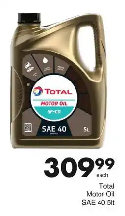 Save Total Motor Oil SAE 40 offer