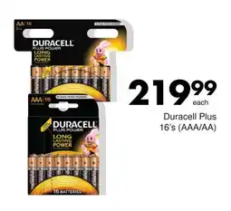 Save Duracell Plus AAA/AA offer
