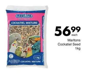 Save Marltons Cockatiel Seed offer