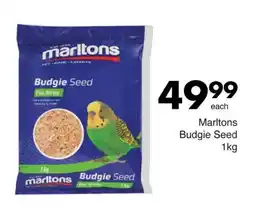 Save Marltons Budgie Seed offer