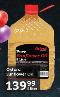 Oxford Freshmarket Oxford Sunflower Oil offer