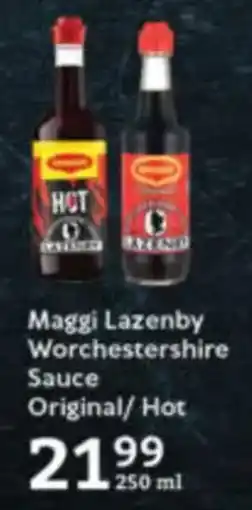 Oxford Freshmarket Maggi Lazenby Worchestershire Sauce Original/Hot offer